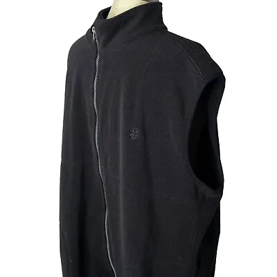 IZOD | Mens Size XL Black Soft Fleece Full Zip Vest • $25.19