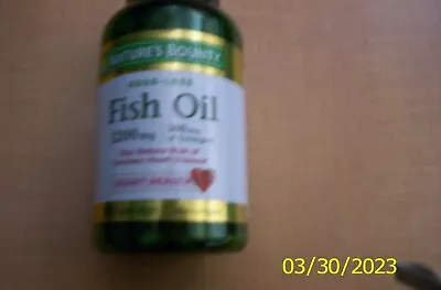 $19.99 • Buy Nature’s Bounty Odor-Less Fish Oil 1200 Mg Heart Support 200 Softgels Best 10/22