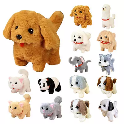 Walking Barking Puppy Toy Cute Pet Dog Toy With Battery Birthday Gift For Kids • £12.47