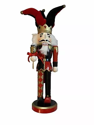 Wooden Joker Nutcracker 13” Tall Bell Detail • $24.99