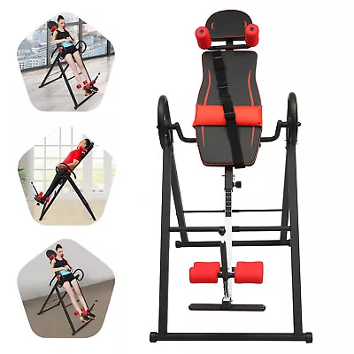 Gravity Inversion Table Foldable Back Neck Pain Exercise Therapy Bench Fitness • $169.10