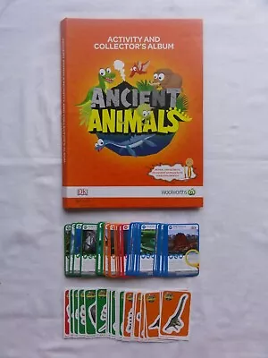 Woolworths Ancient Animals (Orange) - Album (1) + Set (81 Cards 27 Stickers) • $10