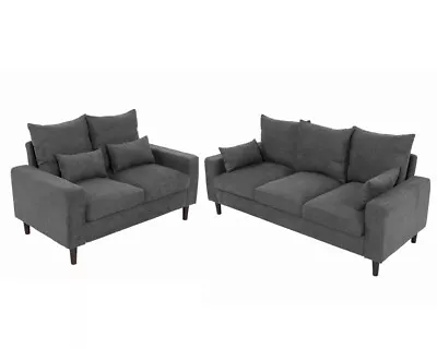 Fabric Sofa Corner / 3 2 / Seater / Footstool/L Shape Corner Couch Settee • $179.99