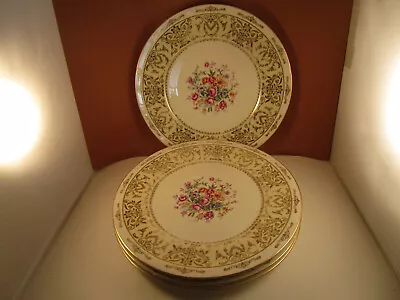 Vintage H & C Haas Czjzek Coronado Czechoslovakia Set Of 4 Dinner Plates B • $79.99