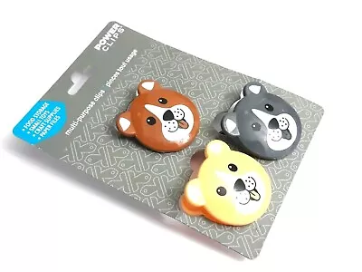 Set Of 3 Power Clips® Multi-purpose Clips Dogs Toys Crafts Paper Chips Food   • $6.99