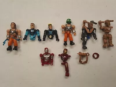 Mega Bloks Mini Marvel Figures Whiplash Mr. Fantastic Iron Man Parts And Pieces • $18.50