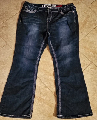 $14.99 • Buy Hydraulic - Lola Slim Flare- Women's Embellished Jeans - Size 24 Stretch