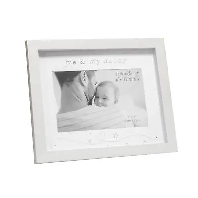 Baby Photo Frame Grey And White 6' X 4' - Me And My Daddy • £12.19