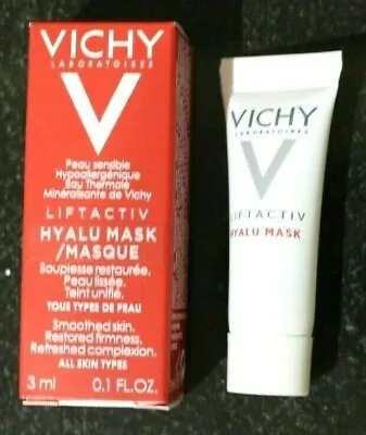 NEW. VICHY LIFTACTIV HYALU MASK All Skin Types Cream 3 Ml. Made In France Sample • $7.61