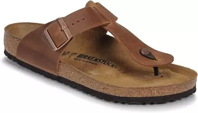 Men Birkenstock Medina Leather Flip Flop 1018035 Antique Brown 100% Original New • $74.99