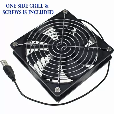 Multipurpose Quiet 120mm USB Fan For Receiver DVR PlayStation Xbox PC With GRILL • $9.99