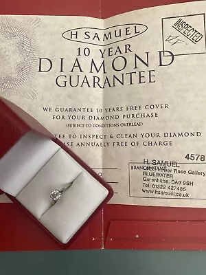 Diamond Solitaire 18ct White Gold Ring 0.75ct • £400