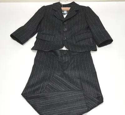 Marie Chantal NEW Boys Kids 2pc PINSTRIPE WOOL CLASSIC SUIT Sz: 4 RTL: $499 P544 • $150