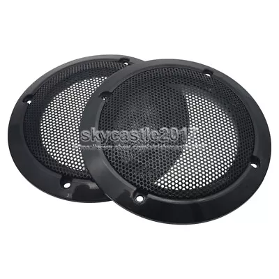 2x 3.5  Inch Speaker Grill Cover Metal Mesh Protection Decorative Circle #Black • $7.96