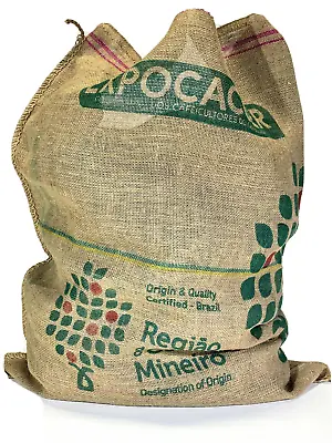 £14.83 • Buy Jute Burlap Coffee Bean Bag Sack 38” X 28” Expocaccer Double Sided Style #3
