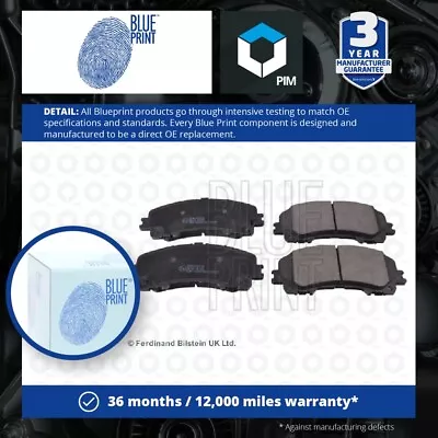 Brake Pads Set Fits NISSAN X-TRAIL T32 1.6D Front 2014 On R9M Blue Print Quality • £25.46