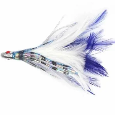 Blue White Feather Rigged Saltwater Fishing Lure Tunamahidolphindorado • $9.99