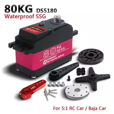 1:5 RC Car's Servo High Torque 80KG Digital Servo Metal Gear Waterproof - DS5180 • $27.99