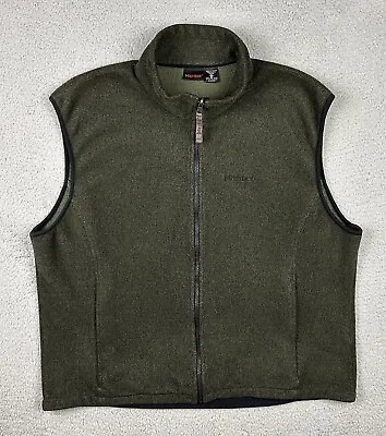 Vintage Marmot Green Fleece Full Zip Vest Size XL • $24