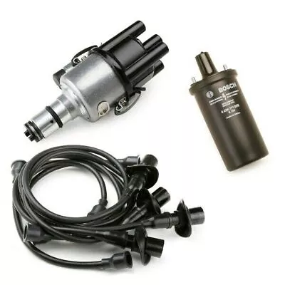 Vw Bug Ignition Kit With 009 Distributor 12V Bosch Black Coil Black Wires • $139.95