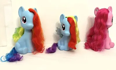 Lot Of 3 My Little Pony Hasbro 2014 & 2016 Rainbow Dash Mermaid Pegasus 8 -10  • $13.96