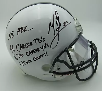 Matt McGloin  We Are...Never Quit!!  Autographed Full Size PSU Helmet JSA 133277 • $199