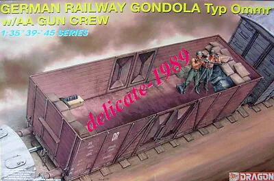 DRAGON 6086 1/35 German Railway Gondola Type Ommr W/AA Gun Crew • £39.52