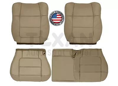 2001 2002 Ford F-150 Lariat Crew Cab Leather Replacement Seat Cover Tan • $334.99