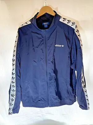 Rare Retired Adidas Originals Adicolor TNT Tape Wind Track Jacket In Navy XL • £55.83