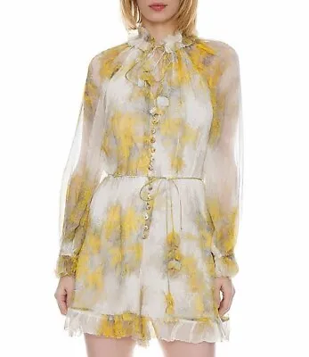 Zimmermann Botanica Wattle Playsuit Size 0P • $560