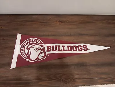 VINTAGE Mississippi State College University Bulldogs Felt Pennant Flag College  • $14.99