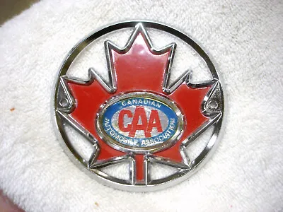 Vintage Nos Caa Canadian Automobile Association Badge Emblem  Plaque 3 3/4  Nice • $90