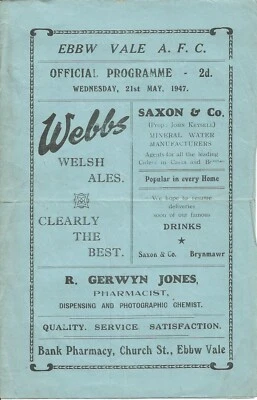 £19.99 • Buy 1946/47    EBBW VALE V TROEDYRHIW