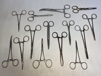 14 Vintage Medical Dental Scissors Suture Clamp Cutter Extractors. War Medic? • $65