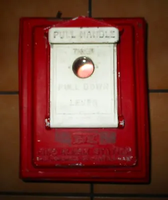 Vintage Red Gamewell Fire Alarm Pull Station Box Man Cave / Den  Fast Ship! • $115