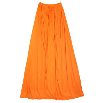 48  Adult Orange Cape ~ HALLOWEEN SUPERHERO RENAISSANCE MEDIEVAL COSTUME PARTY • $13.95