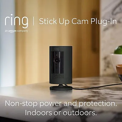 Ring Stick Up Security Cam Plug-in 3rd Gen HD Indoor Outdoor Wireless 2way Black • $76.76