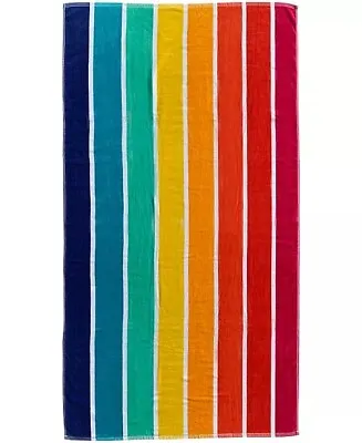 100% Cotton Martha Stewart Collection Rainbow Beach Towel 38x68” New • $25