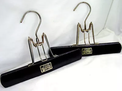 PAIR Of Gripwell Wooden Pants Hangers 🟠 Vintage C Birnbaum Made In WEST GERMANY • $19.99