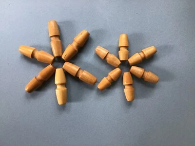 £3.50 • Buy Pack Of 6 Wooden Toggle Duffle Coat Buttons. 34mm And 44mm. Traditional Style.