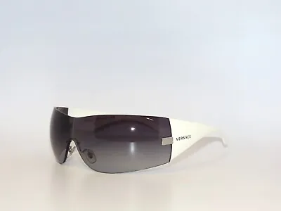 Versace 2054 10008G White Grey Gradient Shield  Sunglasses VE2054 • $99.99