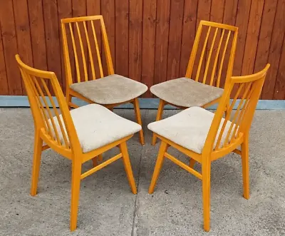 4x Dining Chairs Vintage Designer Chair Wood 60s Sprout Chair Danish 60s • £228.76