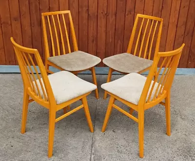 4x Dining Room Chairs Vintage Designer Chair Wood 60er Sprossenstuhl Danish • $282.30