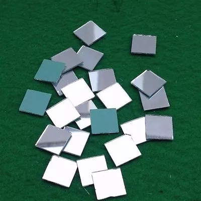 50 Mosaic Glass Shisha Mirrors 7mm Square For Embroidery Quilting Cardmaking- M5 • £1.99