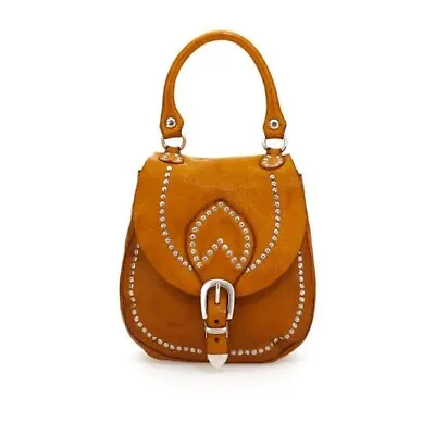 Campo Maggi  Texana  Mini Top Handle Bag With Crossbody Strap In Caramello • $375