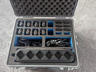 Bundle 8 X Hytera PD705LT UHF Handheld Walkie Talkie Radio Fist Mic & Peli Case • £400