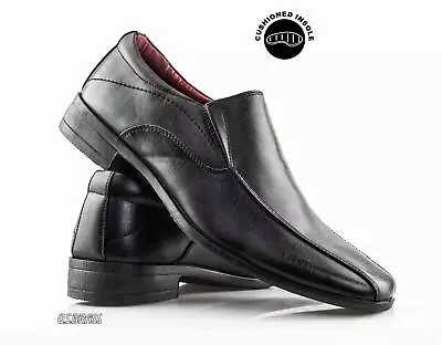 Mens Office Work School Slip On Twin Gusset Smart Dress Casual Formal Shoes Size • £23.95