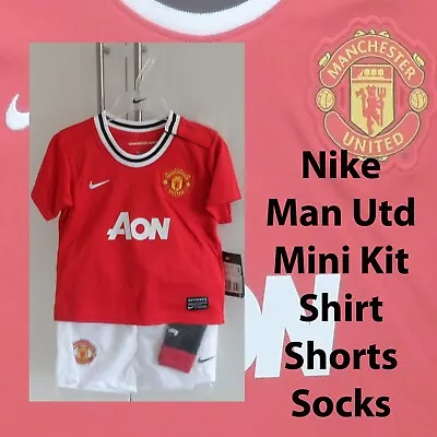 Man Utd Nike Full Home Baby Kit Red 2011/12 Size 18-24 Months 423973 • £18.99