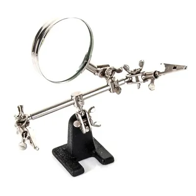 HANDSFREE MAGNIFYING GLASS Soldering Jewellery Clip Grip Repair Fix Hobby Tool • £8.07