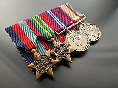 Wwii Pacific Star Medal Group Miniature | Mounted | Antique | Kokoda | Anzac | W • £46.48